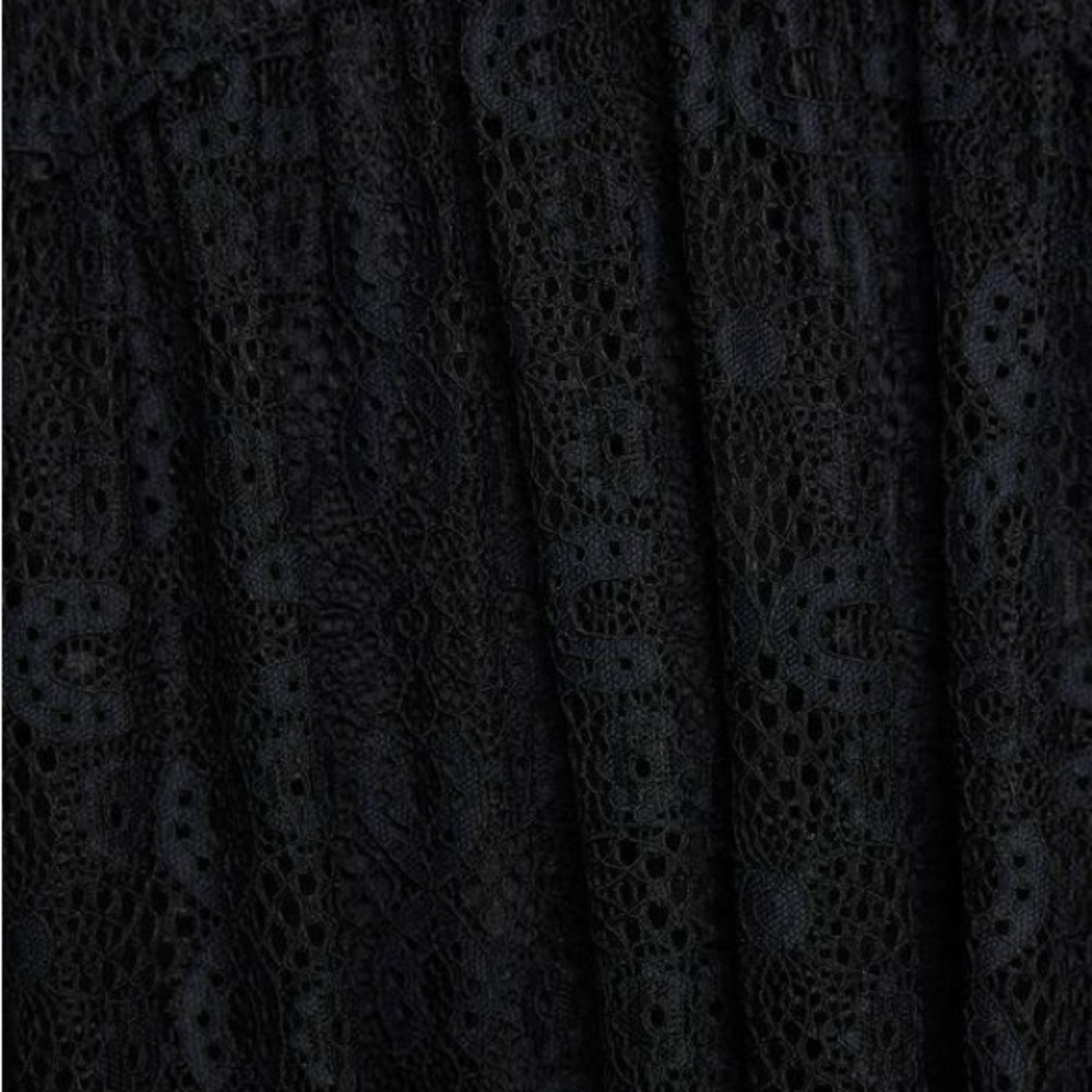 Zara Black 3/4 Sleeve V-Neck Lace Dress - Picture 16 of 16